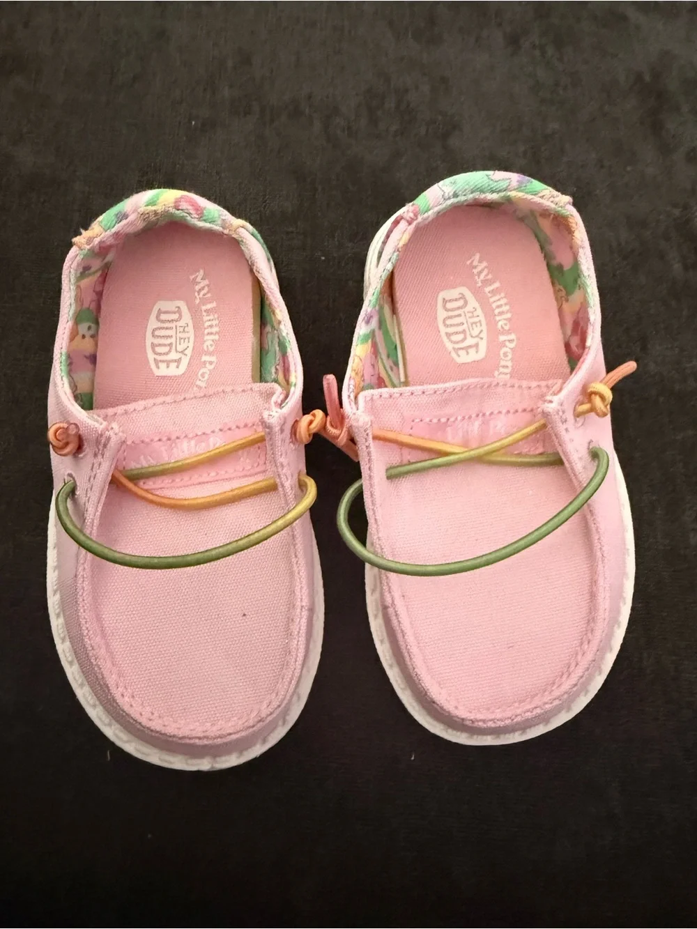Hey Dude Wendy My Little Pony Toddler Shoes Party Pink Multi C6 EU22 Slip On